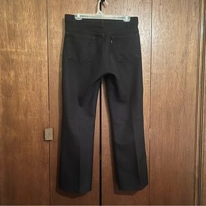 Levi’s Black and Gold Tab Dress Jeans/ Polyester Pants 33/32